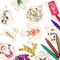 Unfinished Christmas Wooden Ornaments, 166Pcs MSDS Approved Christmas Tree Ornaments 6 Styles Crafts Kit 33.6 Ft Jute Twine 50 Colorful Bells 6 Color Pens Christmas Crafts for Kids